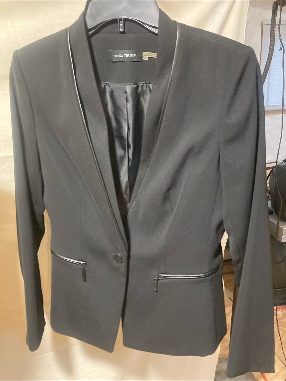 Ivanka Trump Black Women's Blazer with Satin Trim.  No tag never worn